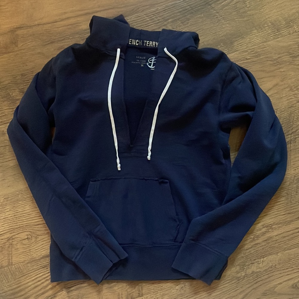 J. Crew French Terry V-Neck Hoodie